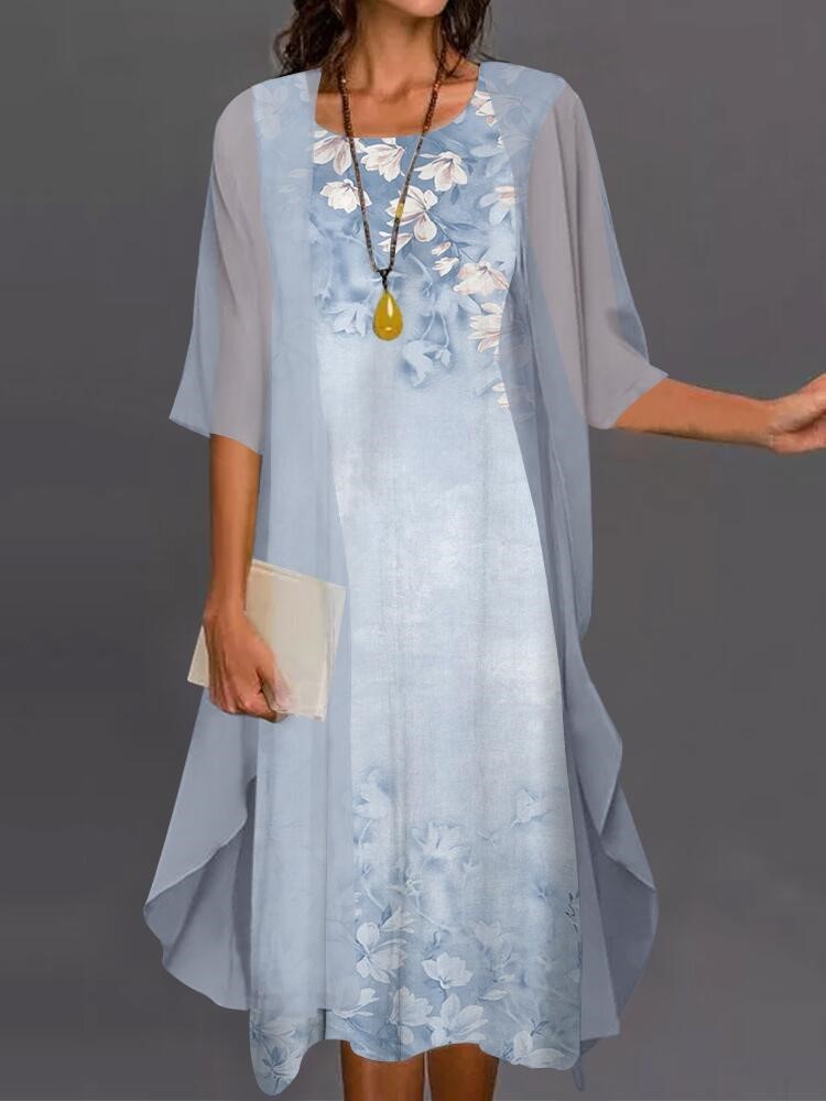 Women'S Fashion Long Coat - Zomer Elegante Jurk Tweedelige Set Dames