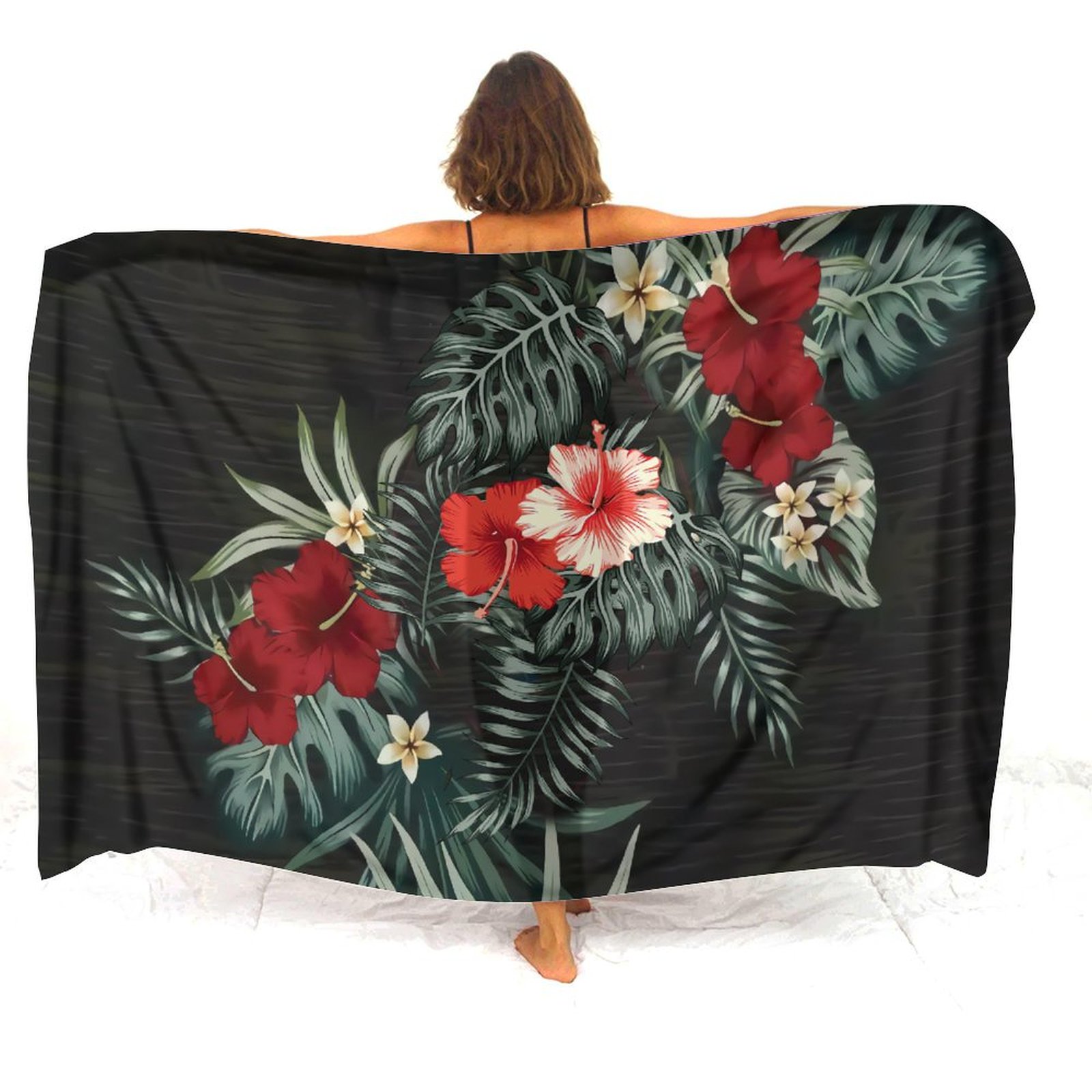 Printed Wrap Skirt - Hawaiian Resort Strand Schort Polynesische Vintage