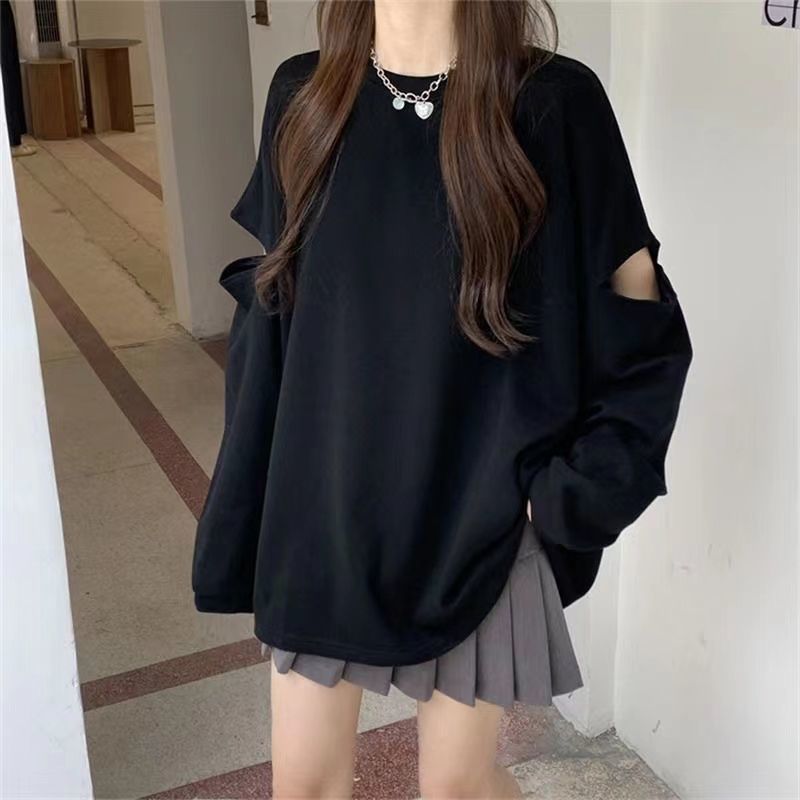 Women Fashion Uk - Vrouwen Kleding Gat Hol Losse Trend