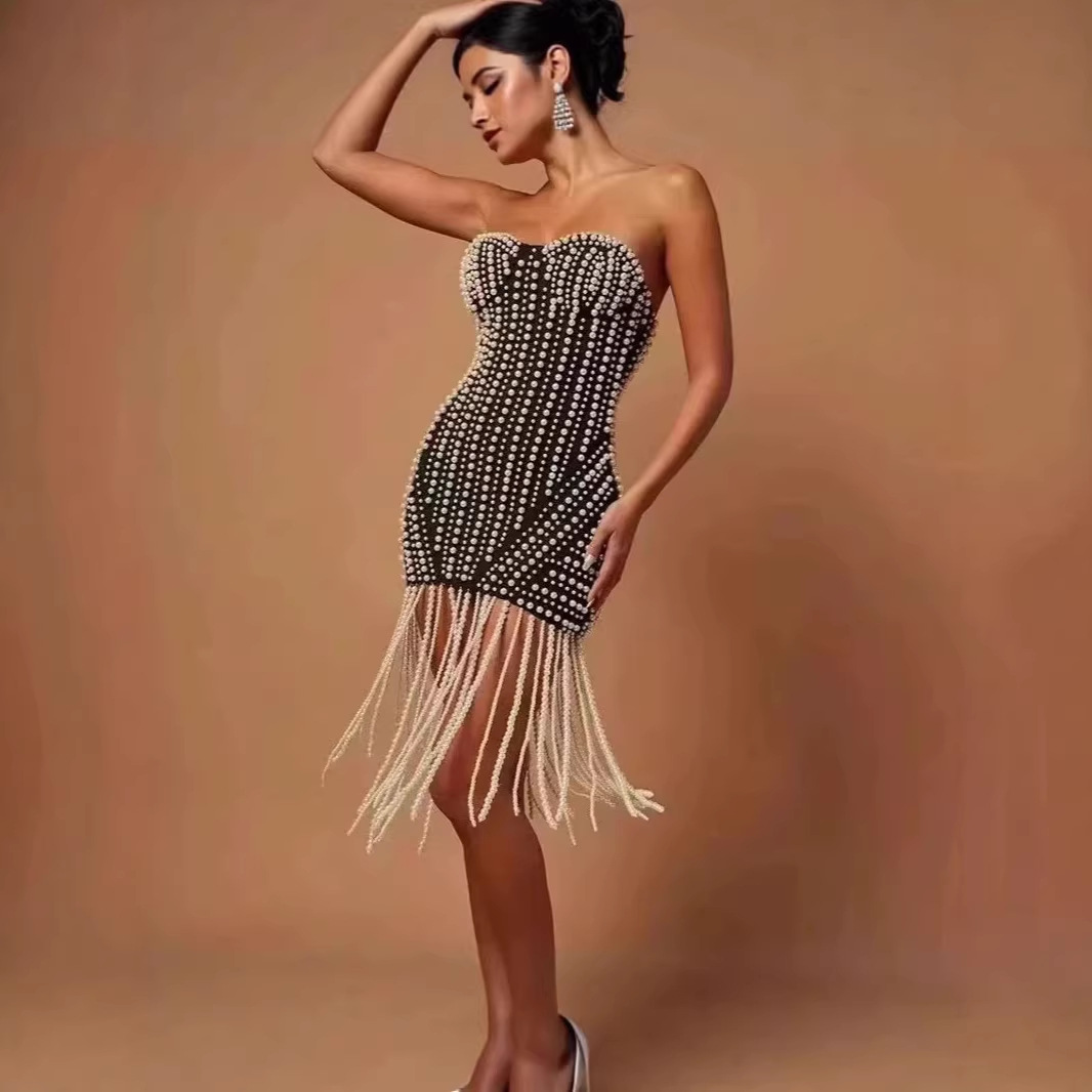 Women'S Fashion Dresses Images - Sexy strapless heupomhullende korte jurk mini