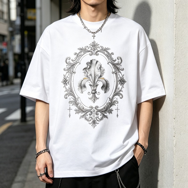Women'S Fashion Edgy - Edgy barokke en Fleur-de-lis grafische T-shirts