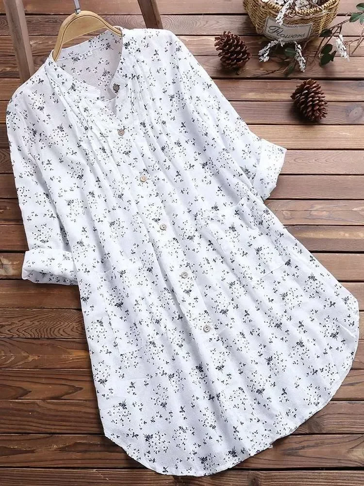Women'S Fashion Jersey - Plus Size Damesoverhemden 2025, Nieuwe Witte
