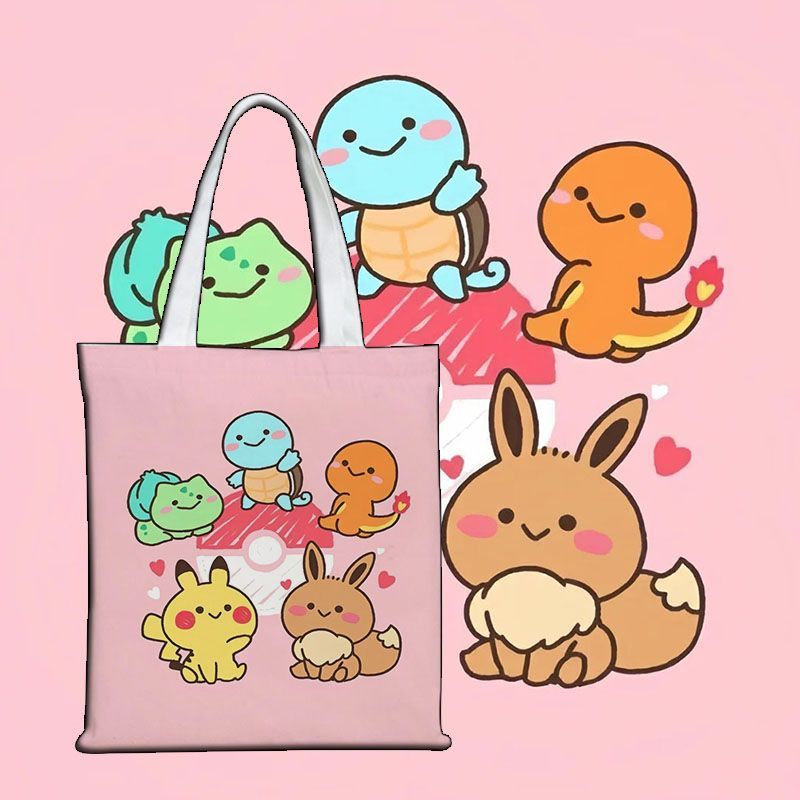 Canvas Tote Bag - Pokémon schattige canvas tas canvas draagtas