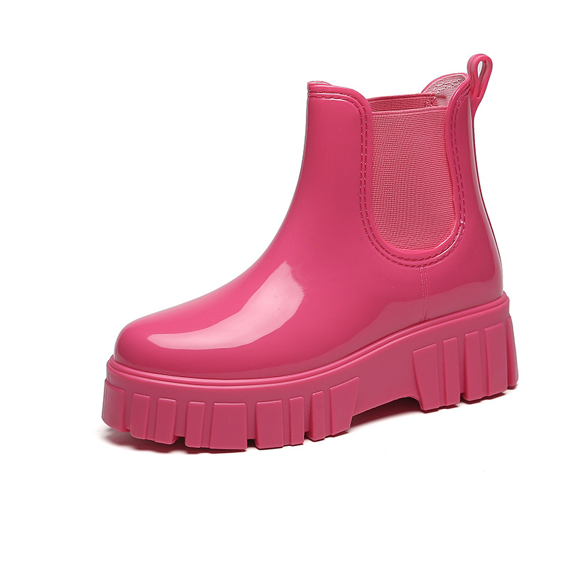 Women'S Fashion Rain Boots - Platform Regenlaarzen Dames Tuin Overschoenen Waterdichte