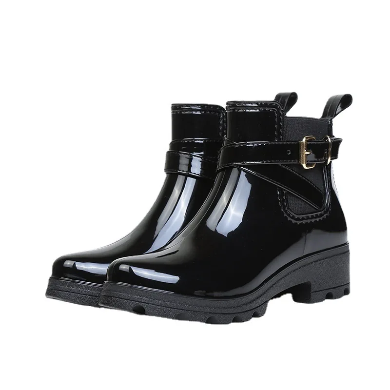 Women'S Fashion Rain Boots - Damesschoenen Mode Waterdichte regenschoenen Dames leren