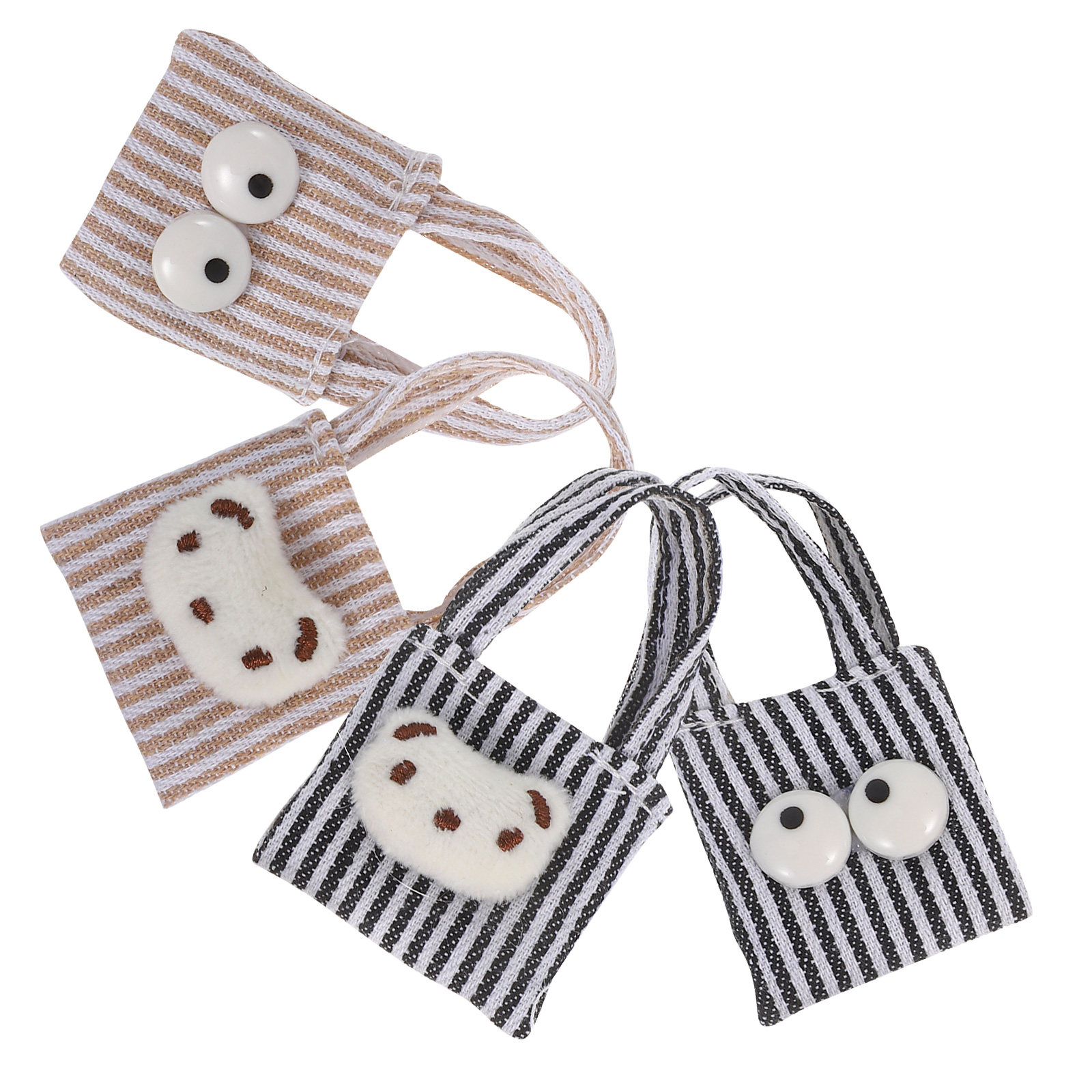 Canvas Tote Bag - 4-delige miniatuur schoudertasjes, compacte canvas draagtas,