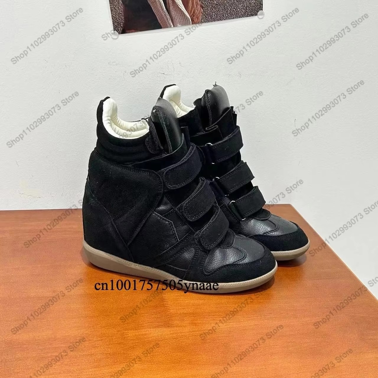 Women Fashion Show - Dames Hoge sneakers met verborgen sleehak