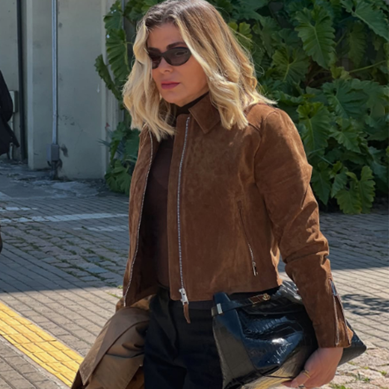 HXAO Cropped Jas Suède Jas Dam - Women'S Fashion Bomber Jacket recensie en prijs