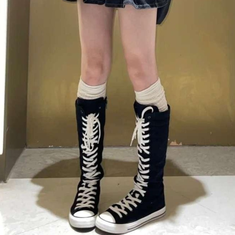 2025 Nieuwe Hoge Canvas Sneake - Women'S Fashion Boots 2025 recensie en prijs