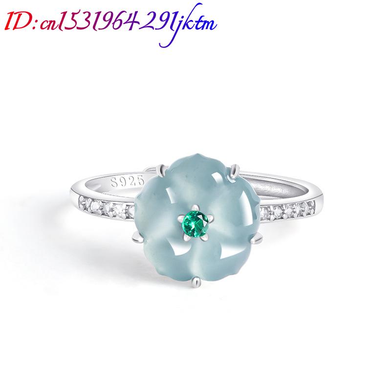 Blauwe Birmese Jadeiet Bloemen - Women Fashion Rings recensie en prijs