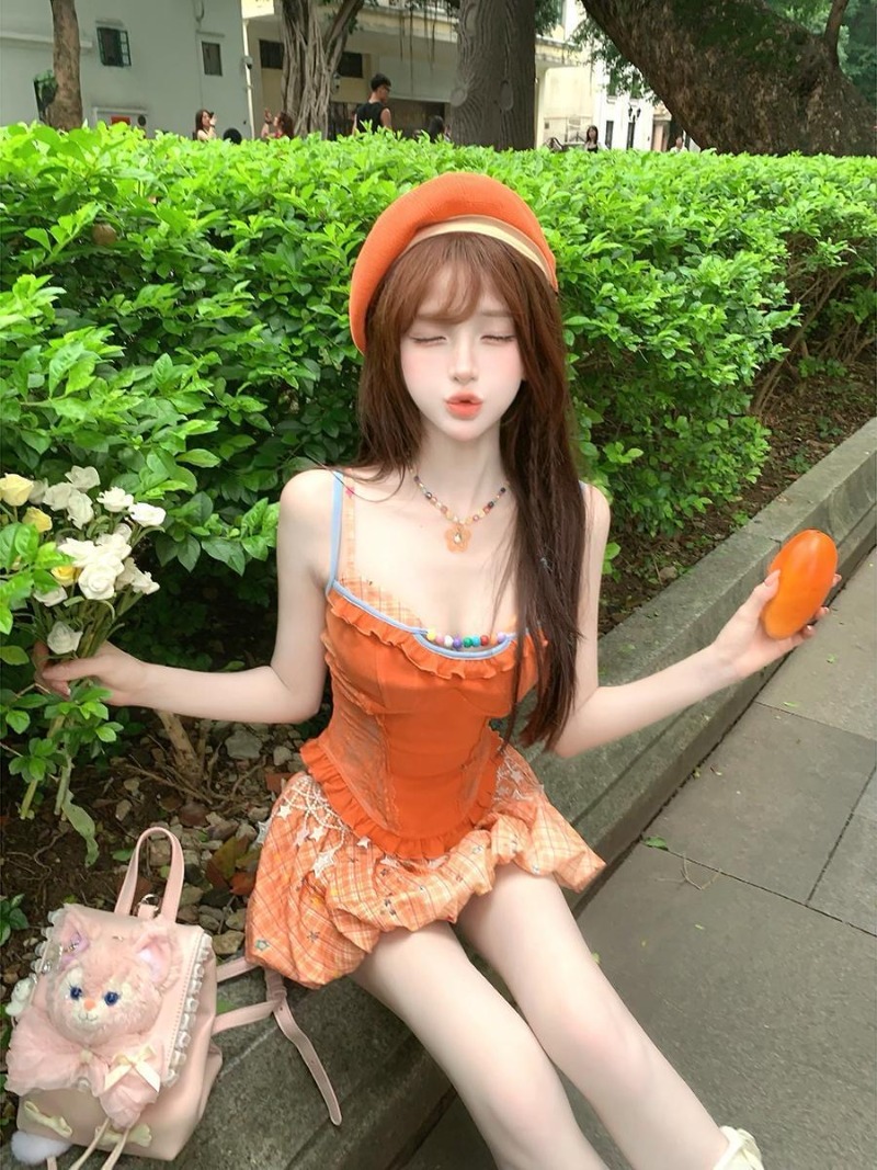 Zomer Nieuwe Oranje Dopamine Z - Asymmetric Top Women recensie en prijs