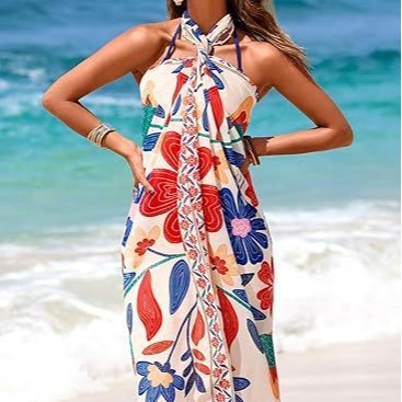 Pareo-jurk met print, strandkl - Printed Wrap Skirt recensie en prijs