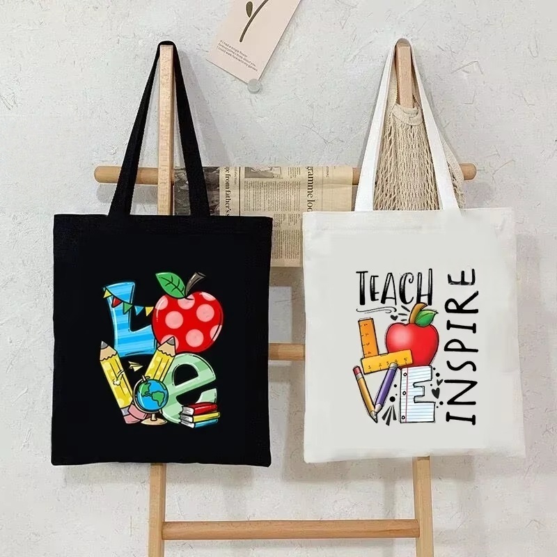 Dames canvas schoudertas Teach - Canvas Tote Bag recensie en prijs