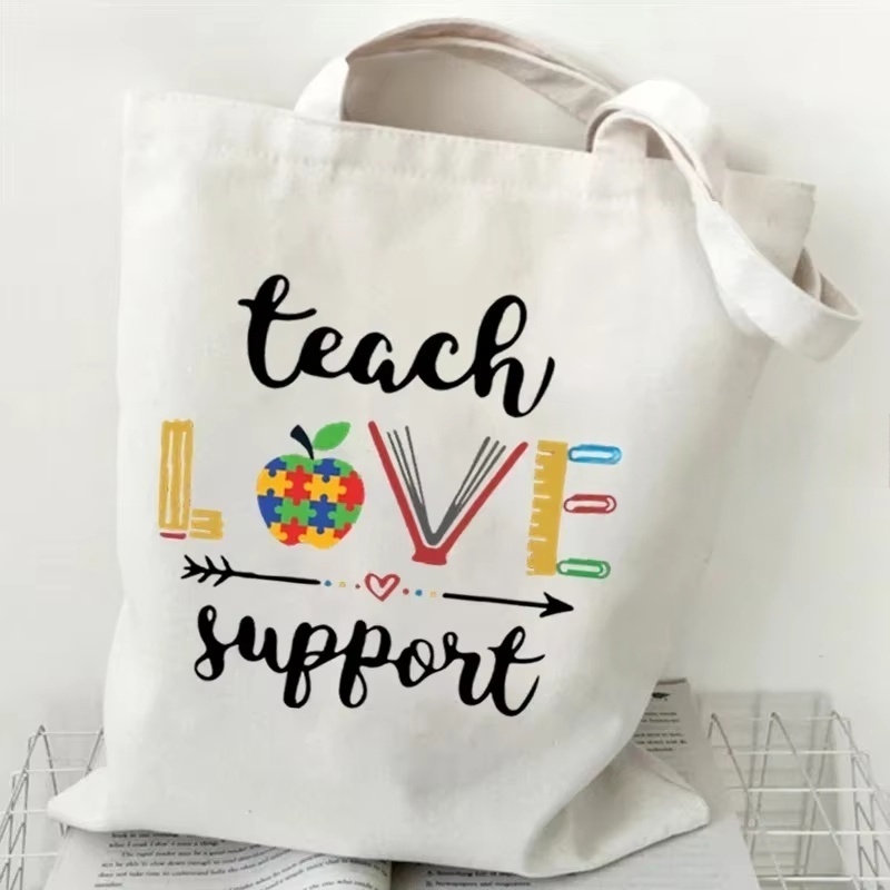 Dames canvas schoudertas Teach - Canvas Tote Bag recensie en prijs