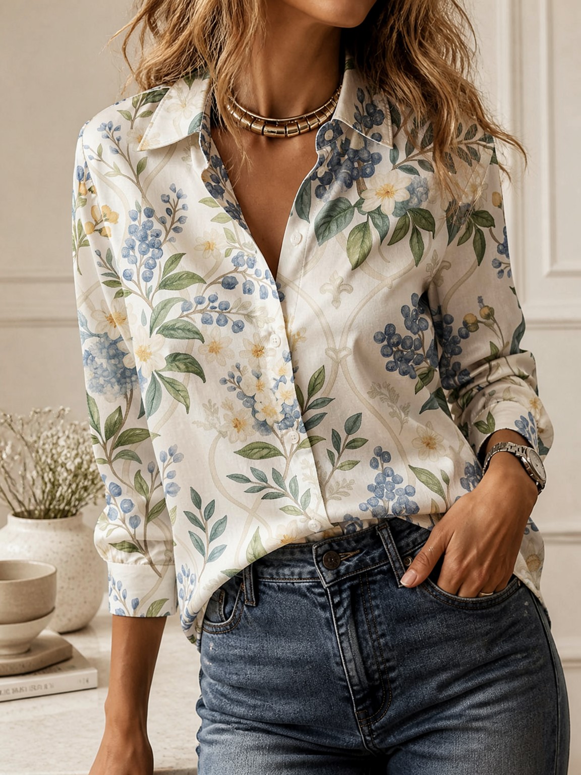 Casual all-match blouse met kr - Women'S Fashion Jersey recensie en prijs