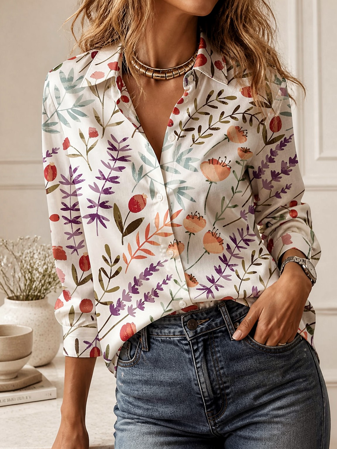 Casual all-match blouse met kr - Women'S Fashion Jersey recensie en prijs