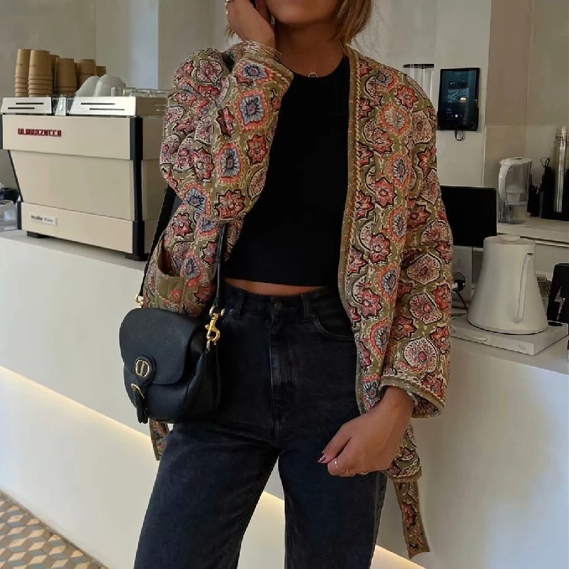 Nieuwe mode dames etnische blo - Women'S Fashion Quilted Jacket recensie en prijs