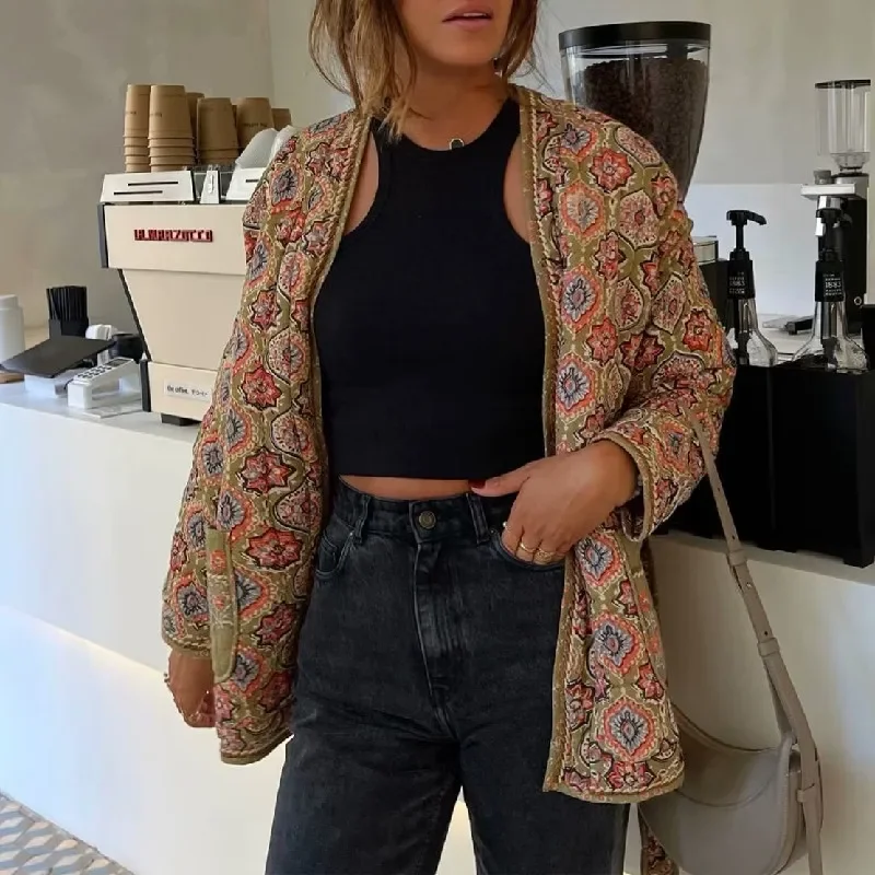 Nieuwe mode dames etnische blo - Women'S Fashion Quilted Jacket recensie en prijs