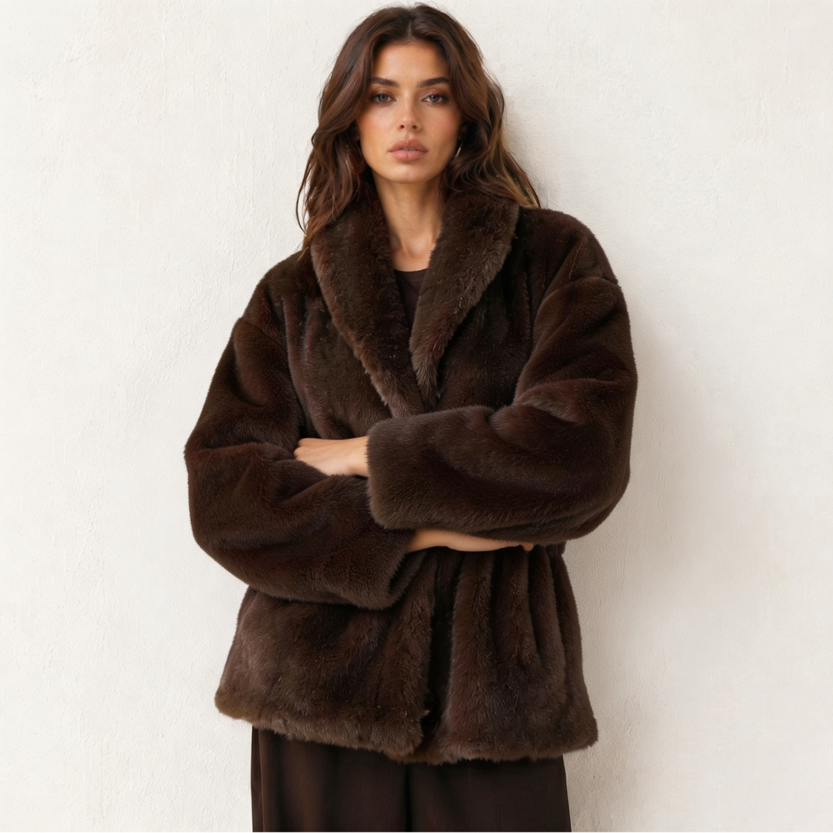 IG Dames Donkerbruin Faux Mink - Women'S Fashion Quilted Jacket recensie en prijs