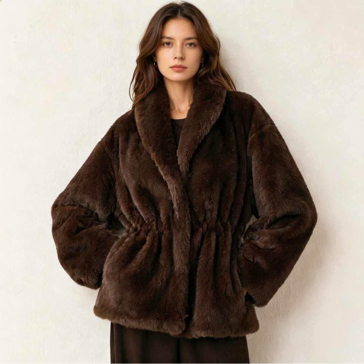 IG Dames Donkerbruin Faux Mink - Women'S Fashion Quilted Jacket recensie en prijs