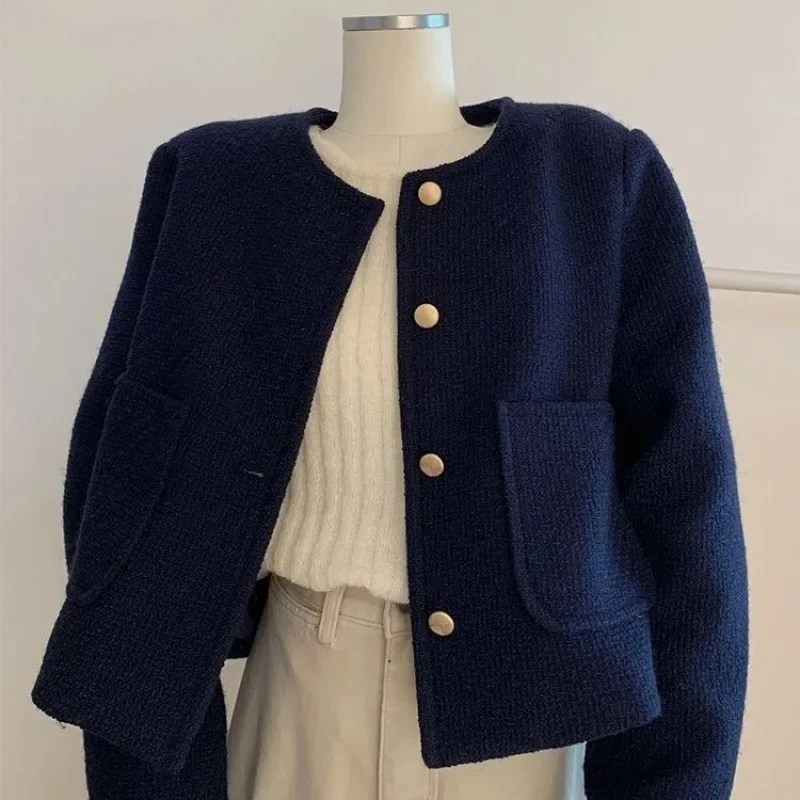 Vintage stijl paarsblauw tweed - Women'S Fashion Quilted Jacket recensie en prijs