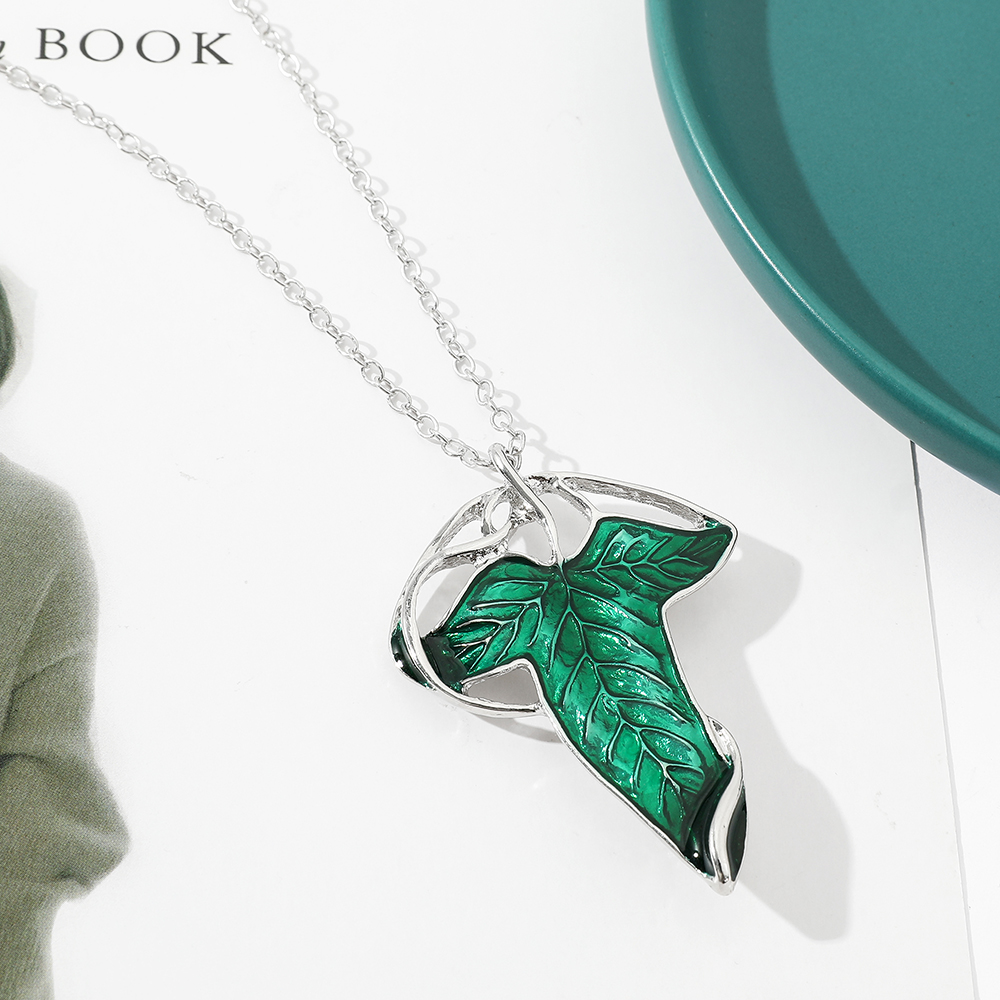 Vintage groene blad hanger ket - Women Fashion Necklace recensie en prijs