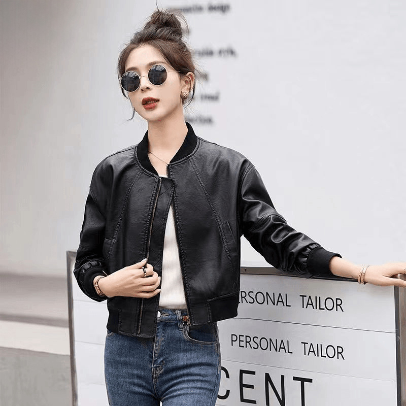 Amerikaanse Retro Kunstleer Ja - Women'S Fashion Bomber Jacket recensie en prijs
