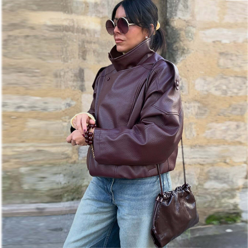 MUJER Kunstleerjassen voor dam - Women'S Fashion Bomber Jacket recensie en prijs