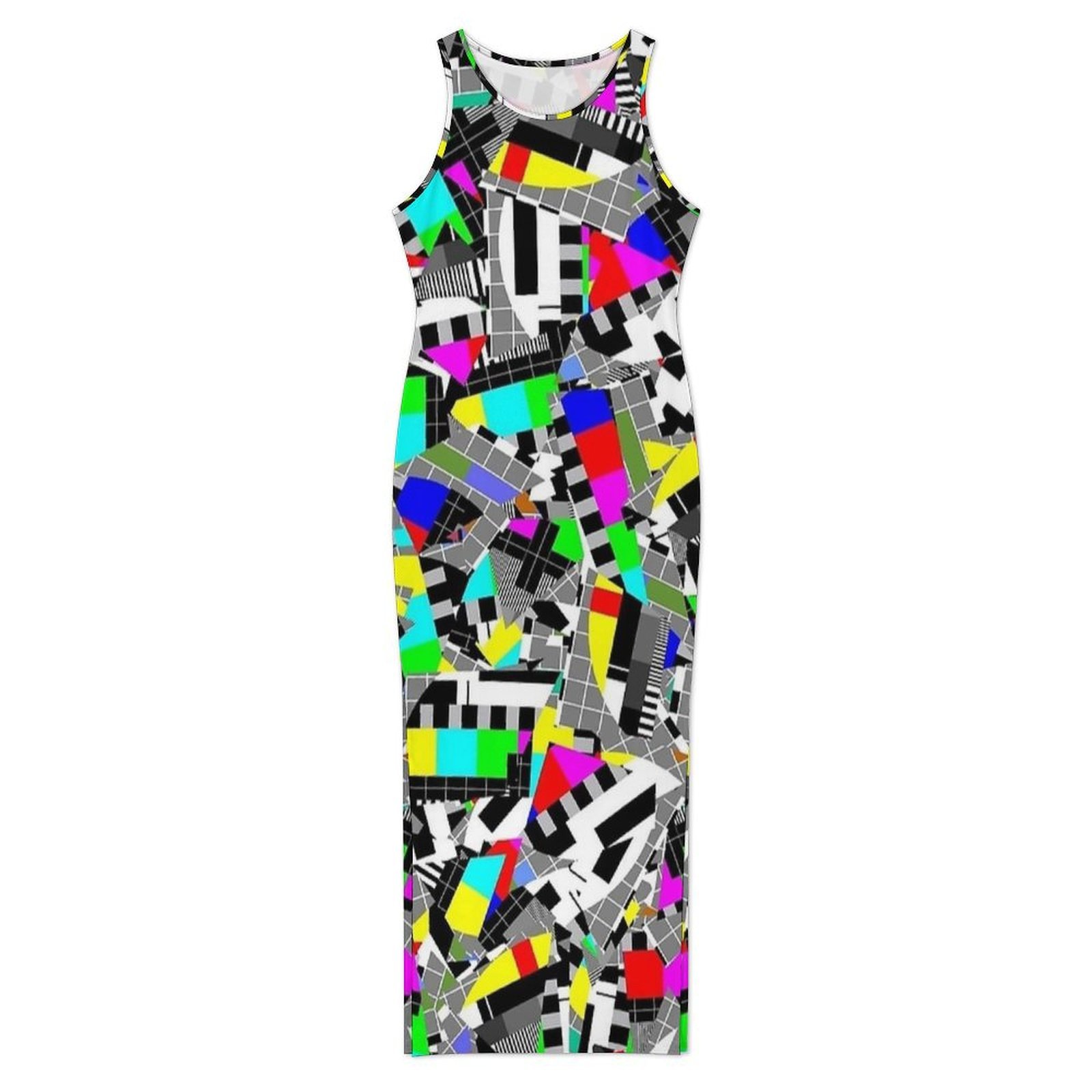 Dames Retro Glitch Block TV Te - Women'S Fashion Dresses Images recensie en prijs