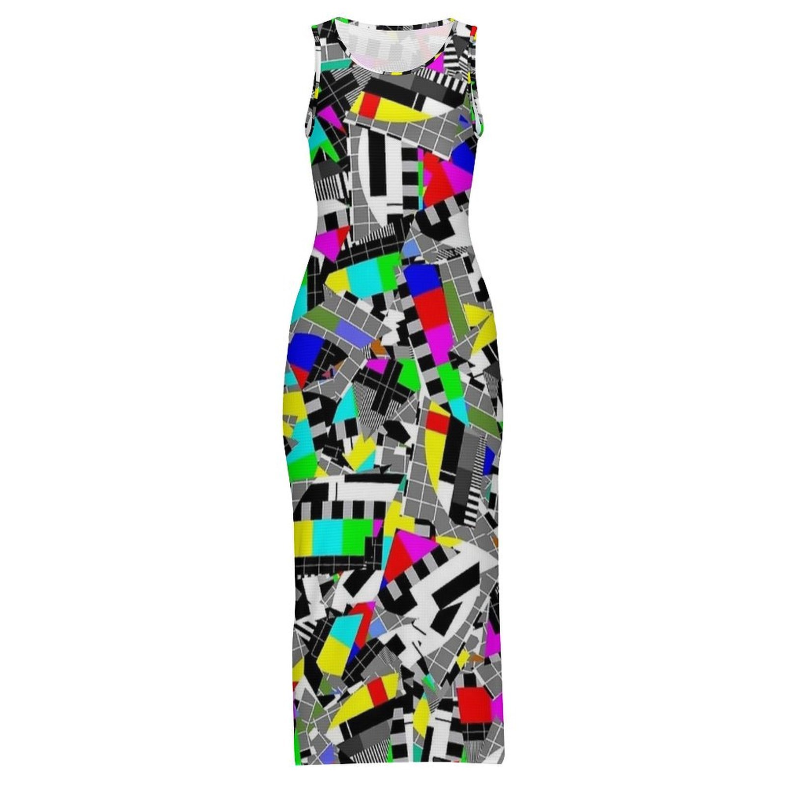 Dames Retro Glitch Block TV Te - Women'S Fashion Dresses Images recensie en prijs