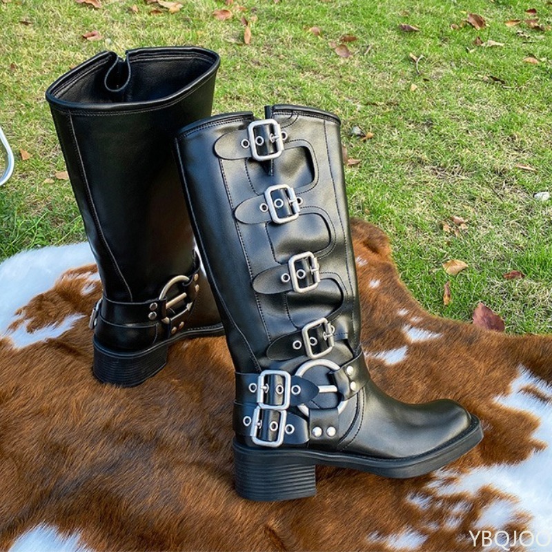 Riemgesp retro hoge laarzen ni - Women'S Fashion Boots 2025 recensie en prijs