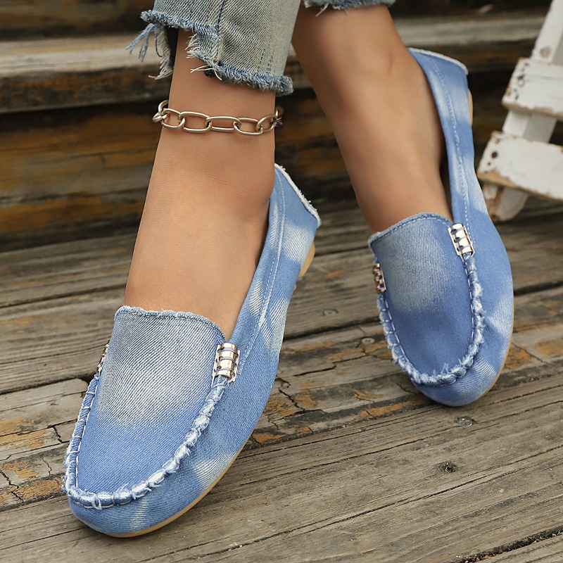 Mode lichtblauwe denim instapp - Women'S Fashion Loafers recensie en prijs
