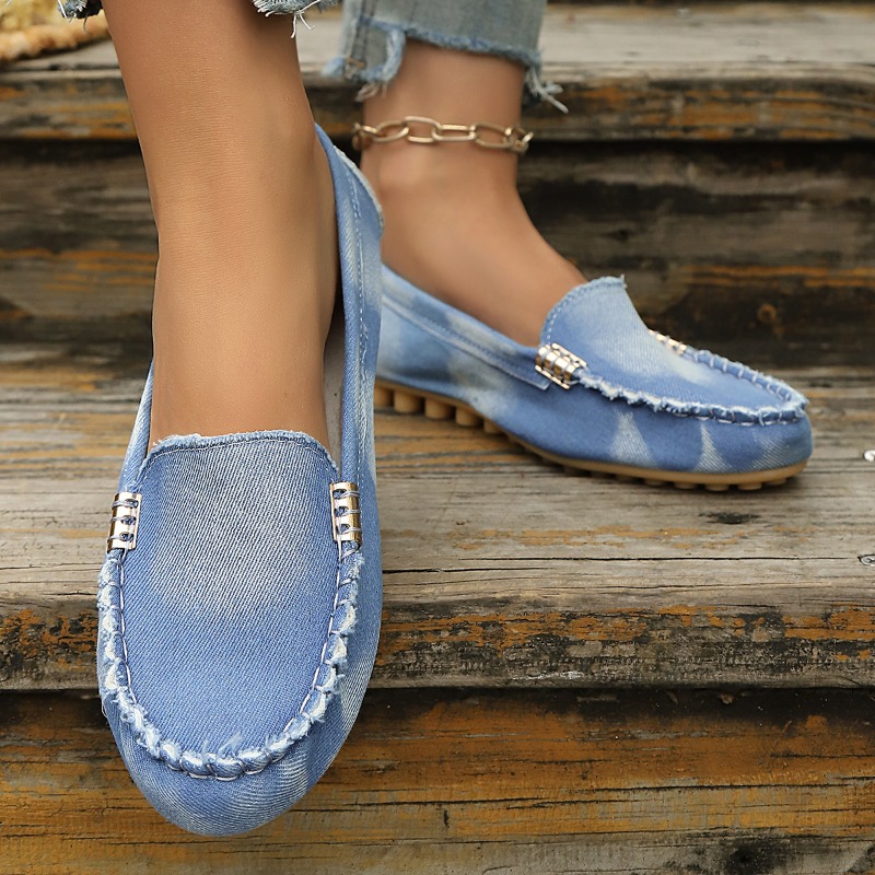 Mode lichtblauwe denim instapp - Women'S Fashion Loafers recensie en prijs