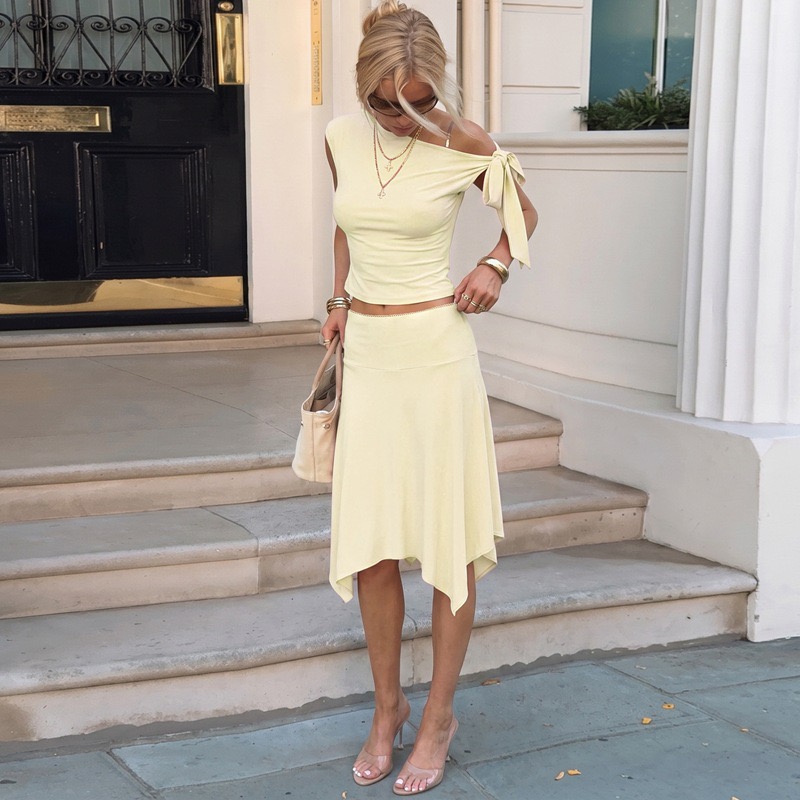 Dames 2-delige outfitset, off- - Asymmetric Top Women recensie en prijs