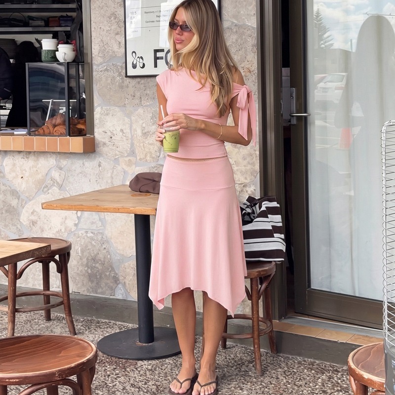 Dames 2-delige outfitset, off- - Asymmetric Top Women recensie en prijs