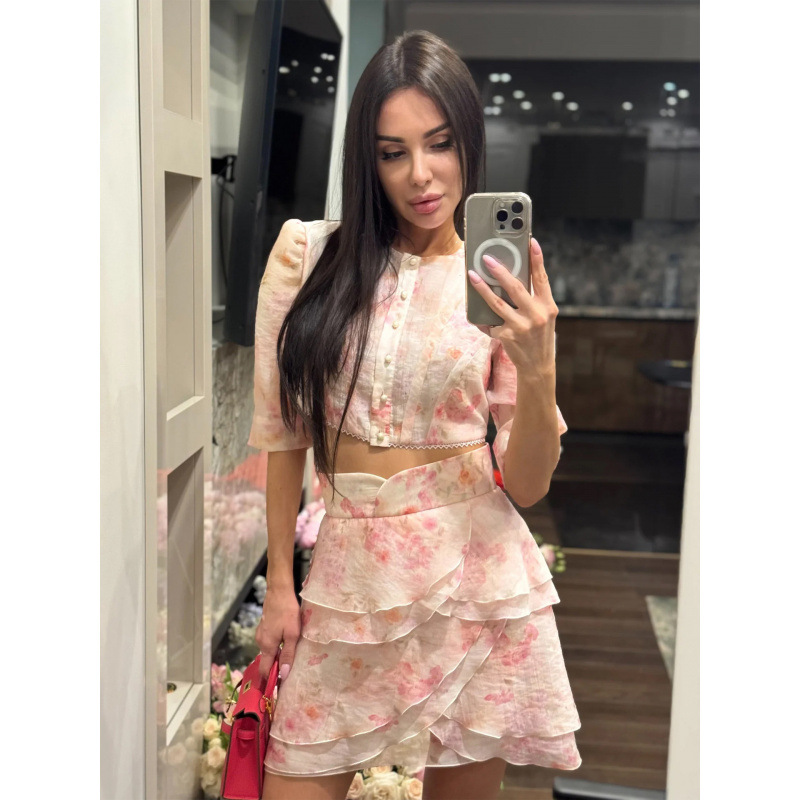Bijpassende set met bloemenpri - Printed Wrap Skirt recensie en prijs