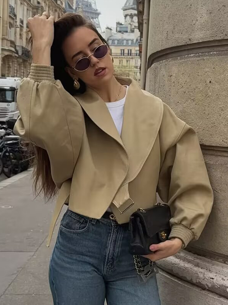 TFMLN Elegant revers bomberjac - Women'S Fashion Bomber Jacket recensie en prijs