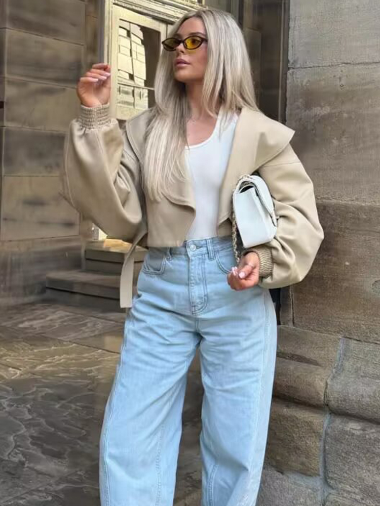 TFMLN Elegant revers bomberjac - Women'S Fashion Bomber Jacket recensie en prijs