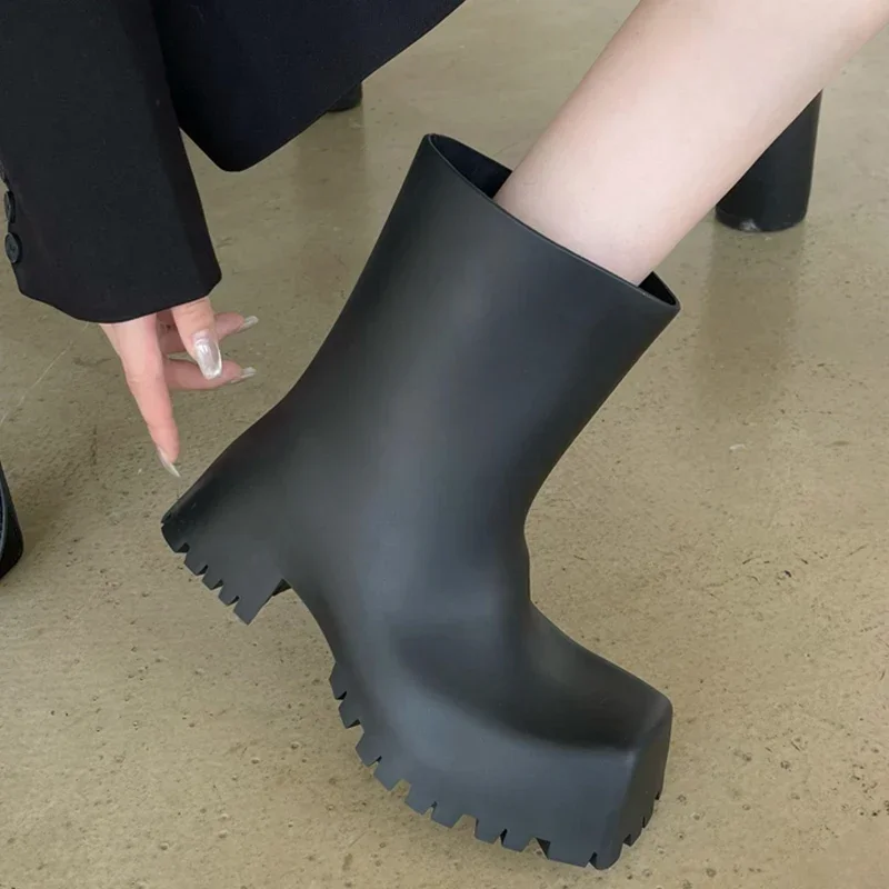 Hoge kwaliteit zacht leer PU e - Women'S Fashion Rain Boots recensie en prijs