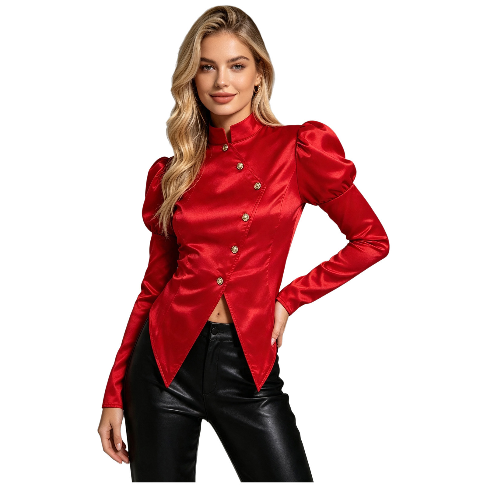 Dames Victoriaanse Tops Knoop  - Asymmetric Top Women recensie en prijs