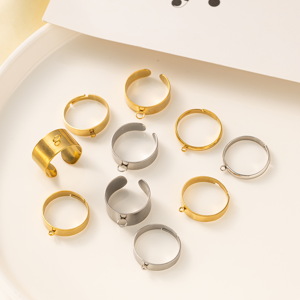5 stks/partij Rvs Goud Kleur O - Women Fashion Rings recensie en prijs