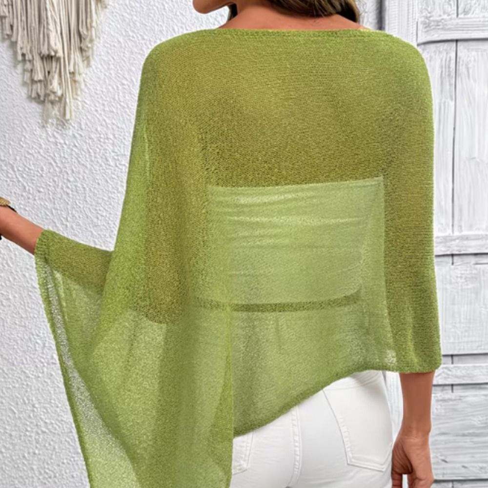 Stijlvolle off-shoulder poncho - Asymmetric Top Women recensie en prijs