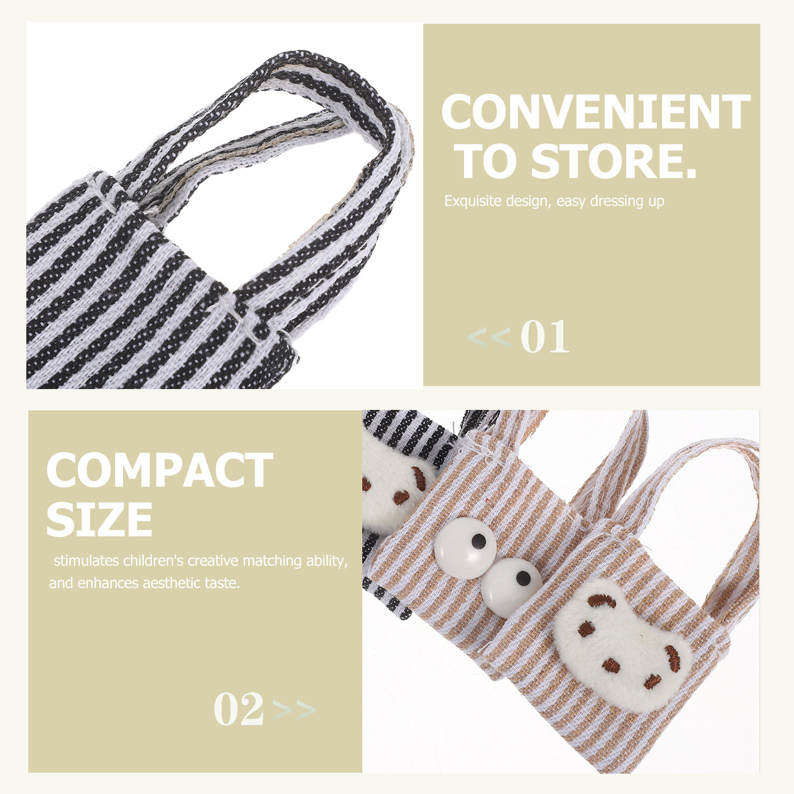4-delige miniatuur schoudertas - Canvas Tote Bag recensie en prijs