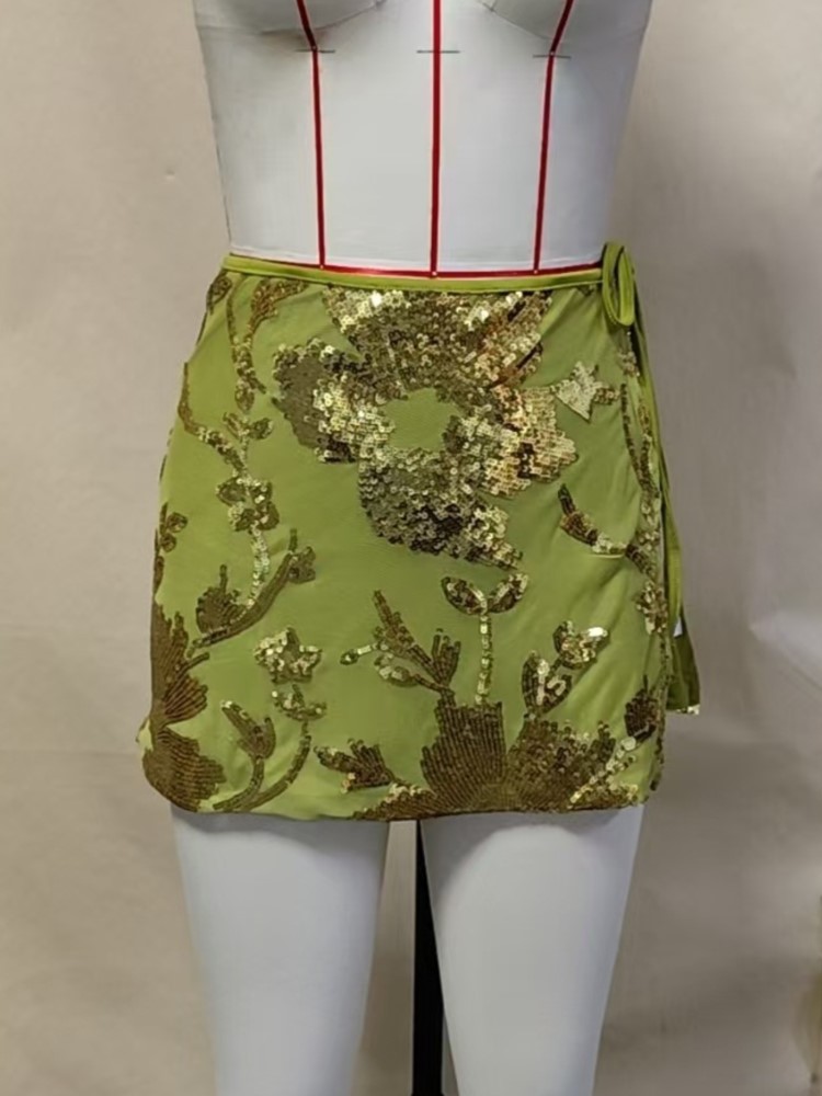 Dames Pailletten Dans Strandro - Printed Wrap Skirt recensie en prijs