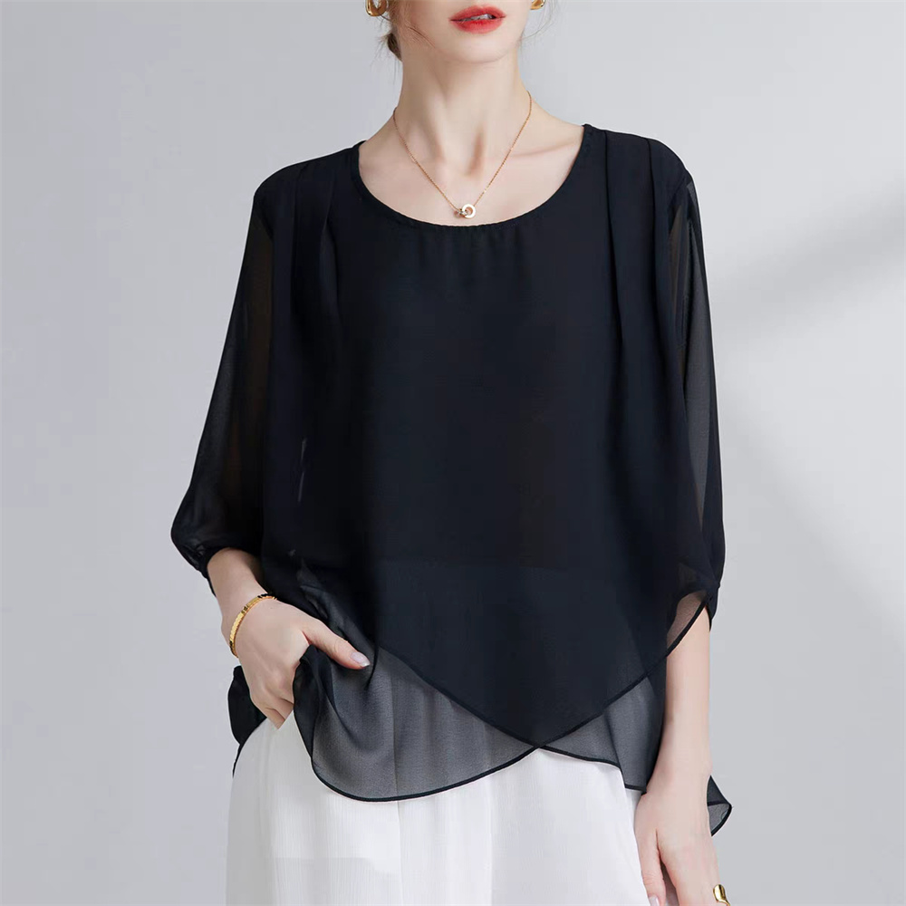 Koreaanse stijl chiffon plus-s - Asymmetric Top Women recensie en prijs