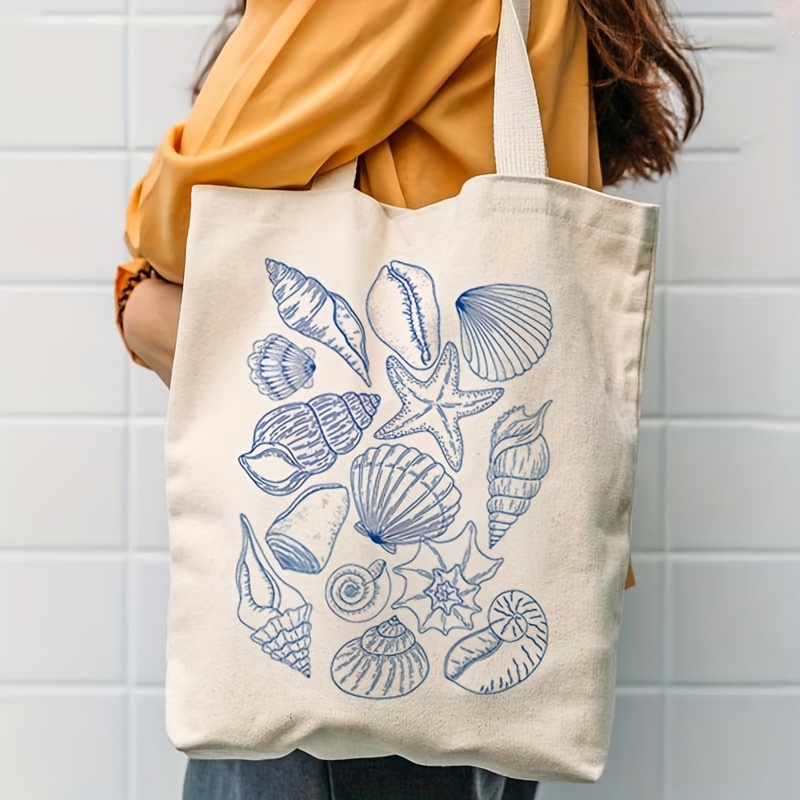 2026 Zeester en Schelp Patroon - Canvas Tote Bag recensie en prijs