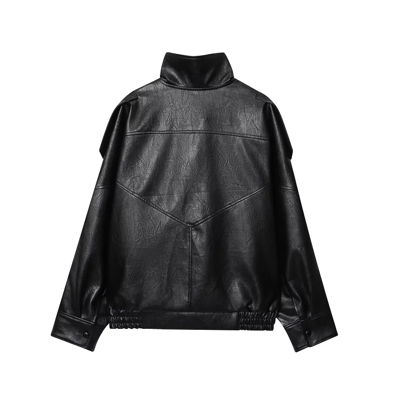 MUJER Kunstleer damesjas Zwart - Women'S Fashion Bomber Jacket recensie en prijs