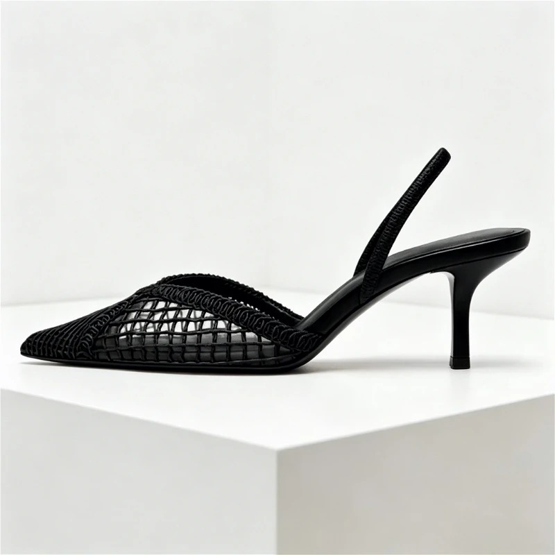 Mesh geweven sandalen met hakk - Women Fashion Brand recensie en prijs
