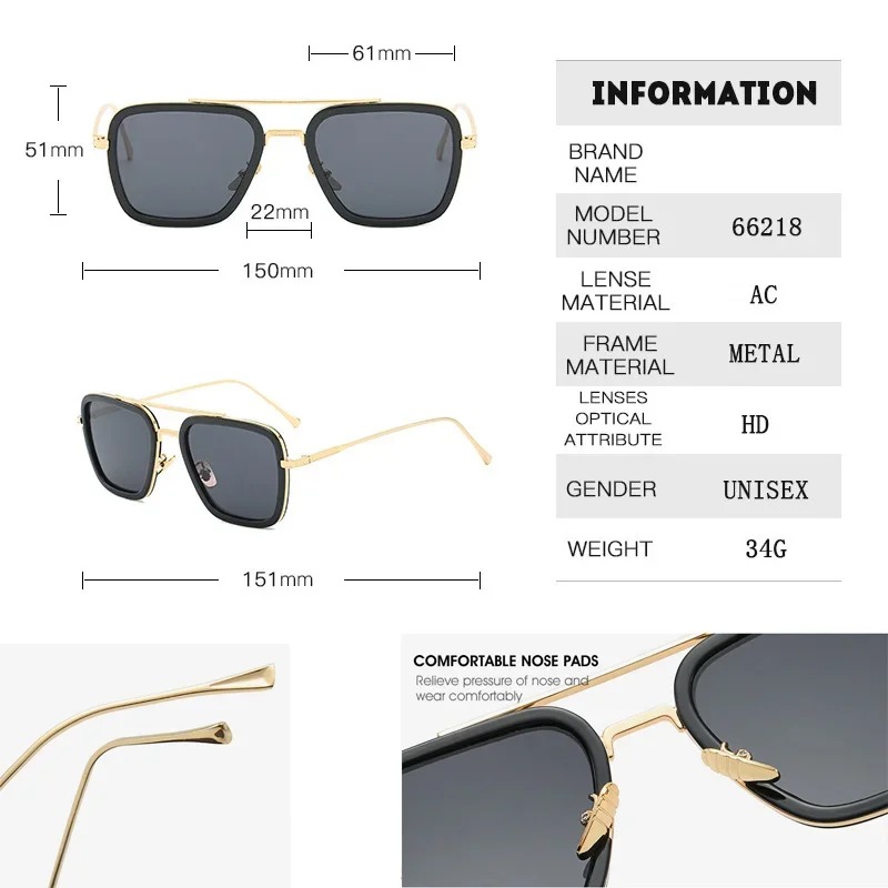 Steam Punk Tony Stark zonnebri - Women'S Fashion Eyewear recensie en prijs